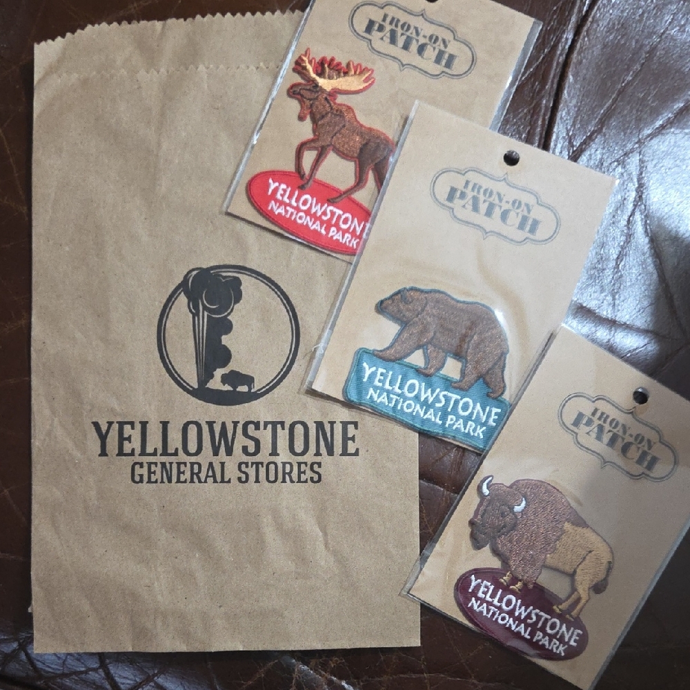 Yellowstone MOOSE, BEAR, BISON Iron-On Patch From Yellowstone Genetal Store 2020